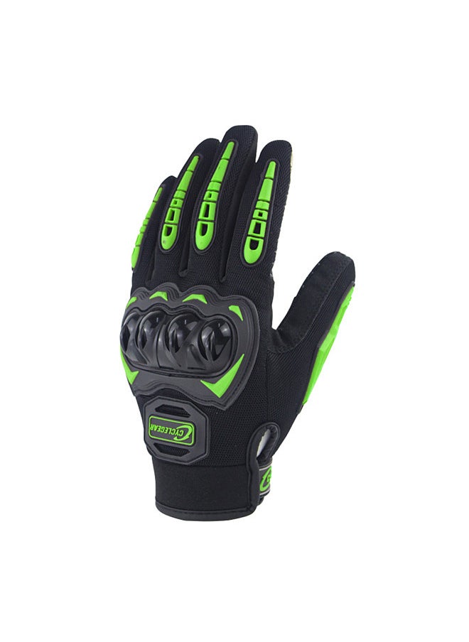 Generic - Motorcycle Gloves for Men Women Motorbike Anti-Slip Breathable Touchscreen Gloves with Knuckle Protection for Riding, Road Racing, Cycling, Black and Green XL - Image 1