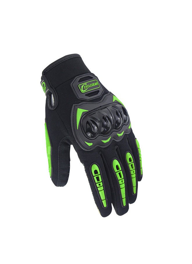 Generic - Motorcycle Gloves for Men Women Motorbike Anti-Slip Breathable Touchscreen Gloves with Knuckle Protection for Riding, Road Racing, Cycling, Black and Green XL - Image 1