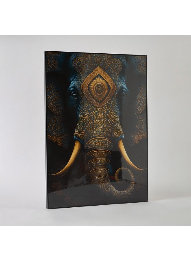 Home Box Ersel Elephant Face Framed Picture 50 x 70 x 25 cm  - Image 1