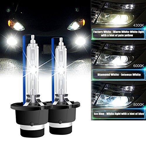 RCP - D4S8 - (A Pair) D4S/ D4R 8000K Xenon HID Replacement Bulb Ice Blue Metal Stents Base 12V Car Headlight Lamps Head Lights 35W - Image 2