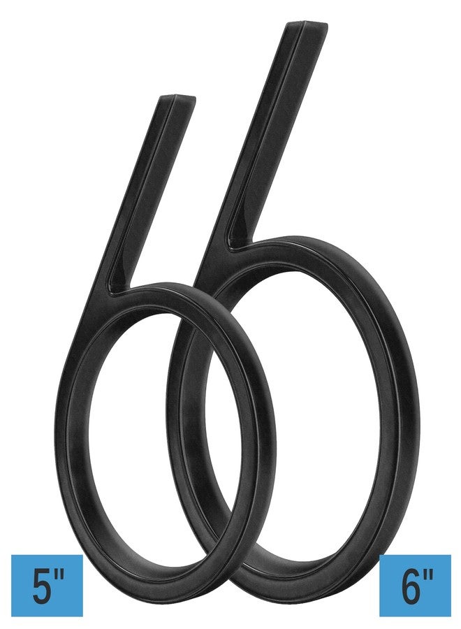 OLADOT 6" Stainless Steel Floating House Number 6, Metal Modern House Numbers, Mailbox Decor Number with Nail Kit, Coated Black, 911 Visibility Signage (Large 6) - Image 2