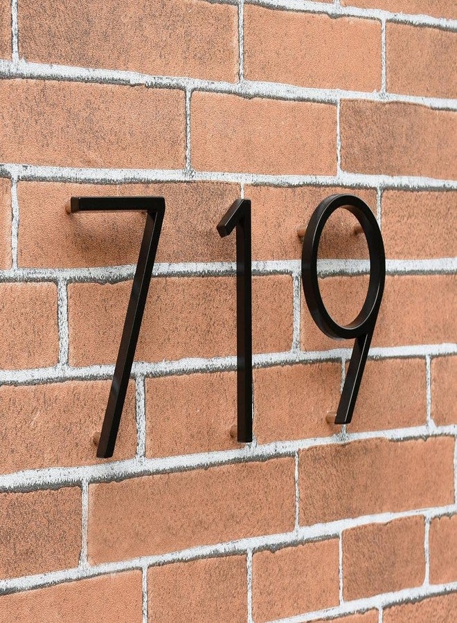 OLADOT 6" Stainless Steel Floating House Number 6, Metal Modern House Numbers, Mailbox Decor Number with Nail Kit, Coated Black, 911 Visibility Signage (Large 6) - Image 3