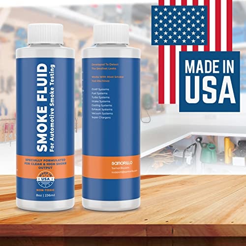Samorillo Smoke Fluid Solution for Automotive Smoke Machine Testing - Made in USA - 8oz Liquid Smoke Refill Designed for Automotive Testing - EVAP, Vacuum, Fuel, Intake, Exhaust, Turbo Systems & Super Chargers - Image 5