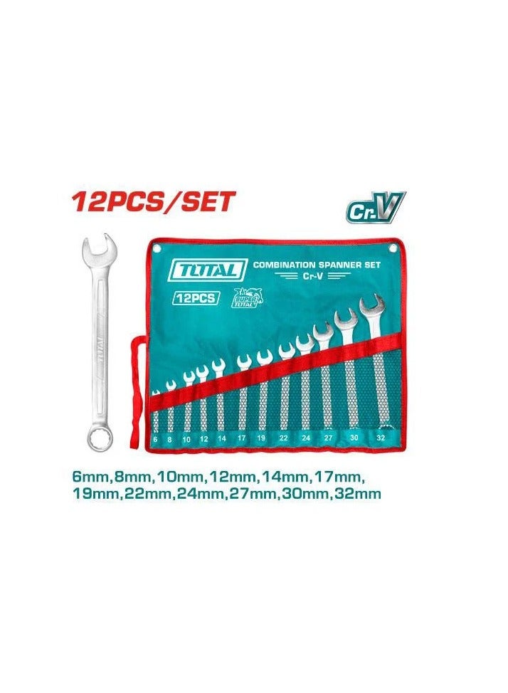 TOTAL 12-Piece 6-32mm Ratcheting Wrench Set - THT1022122 - Total