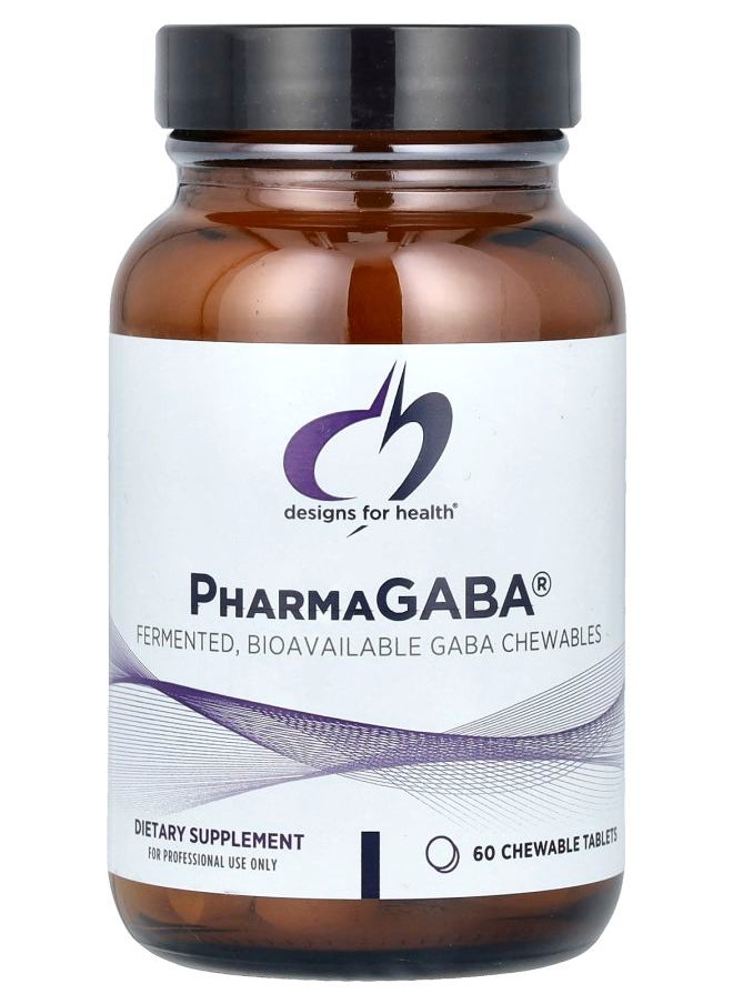 designs for health - PharmaGABA® 60 Chewable Tablets (100 mg per Tablet) - Image 1