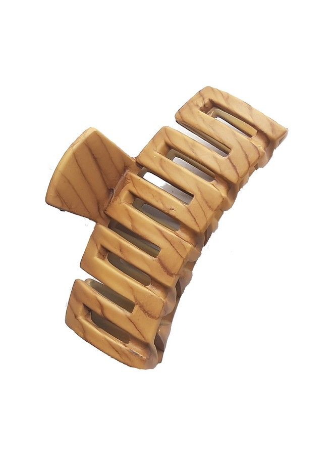 BIRDWARE Bigsize Brown Color Imported Acrylic Material Stone Butterfly Hair Clips For Women (Pack Of 1 Pc Wooden Colour) ; Hair Clutchers - Image 1