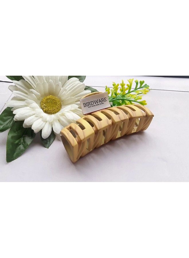 BIRDWARE Bigsize Brown Color Imported Acrylic Material Stone Butterfly Hair Clips For Women (Pack Of 1 Pc Wooden Colour) ; Hair Clutchers - Image 2