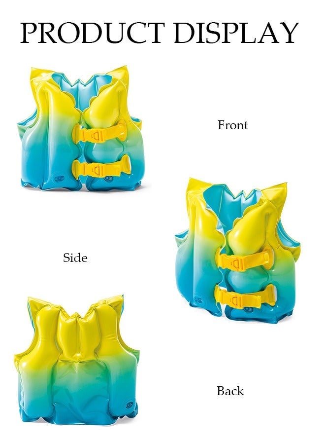 DUNISO Kids Swim Trainer Vest Inflatable Swim Vest for Kids Toddlers, Ideal Buoyancy Swim Aid Swimsuit Flex-Form Design with Adjustable Safety Strap - Image 5