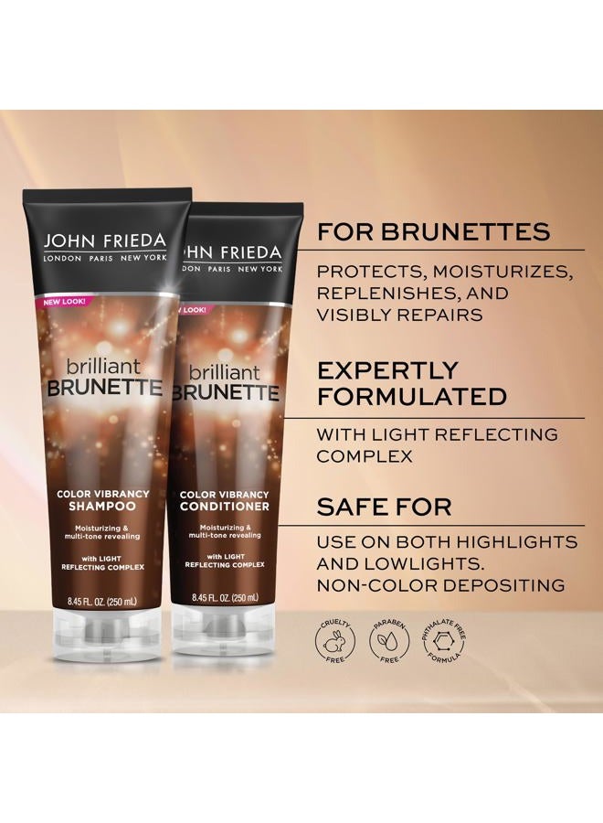 John Frieda Brilliant Brunette Multi-Tone Revealing Color Protecting Duo Set Shampoo and Conditioner, 8.45 Ounce, 1 Each - Image 2
