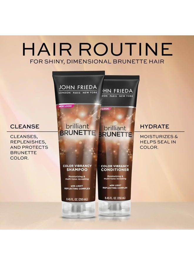 John Frieda Brilliant Brunette Multi-Tone Revealing Color Protecting Duo Set Shampoo and Conditioner, 8.45 Ounce, 1 Each - Image 3