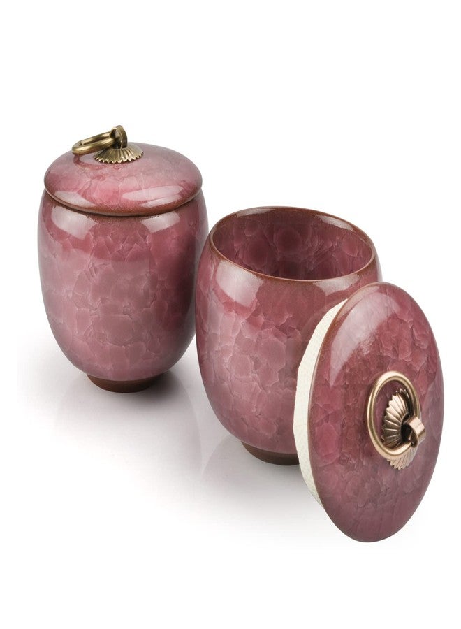 Wresty 2 Pcs 2oz Ceramic Dappen Dish With Lids Acrylic Liquid Powder Cup Holder Container Jar Nail Art Tools (purple) - Image 1