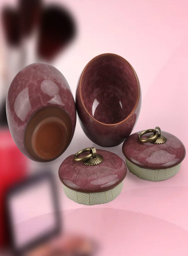 Wresty 2 Pcs 2oz Ceramic Dappen Dish With Lids Acrylic Liquid Powder Cup Holder Container Jar Nail Art Tools (purple) - Image 5