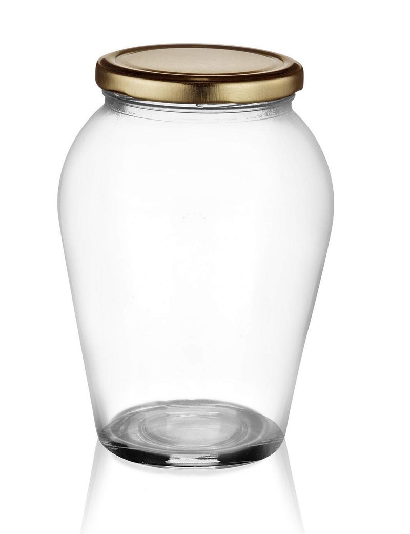 Ash  Roh Ash & Roh® - Clear Glass Jar And Container With Air Tight Lid Storage of Spices and Dry Fruit (1200 ML ROKET JAR. 6) - Image 2