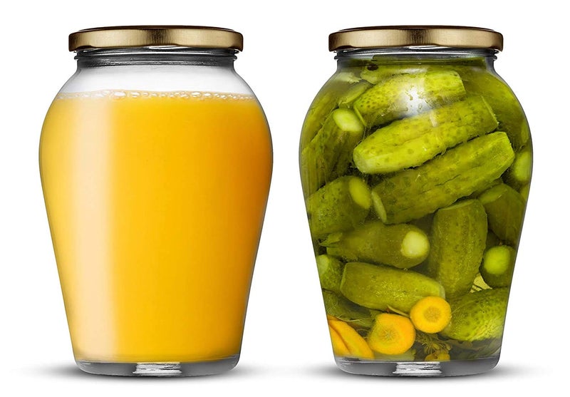 Ash  Roh Ash & Roh® - Clear Glass Jar And Container With Air Tight Lid Storage of Spices and Dry Fruit (1200 ML ROKET JAR. 6) - Image 1