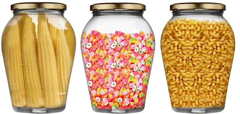 Ash  Roh Ash & Roh® - Clear Glass Jar And Container With Air Tight Lid Storage of Spices and Dry Fruit (1200 ML ROKET JAR. 6) - Image 5