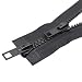 YaHoGa 2PCS 5 36 Inch Two Way Separating Jacket Zipper for Sewing Jacket Coat Molded Plastic Zippers Bulk 36 TW Black - Image 2