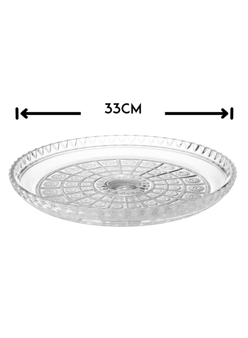 Delisoga A multi-use glass serving dish for sweets, fruits and nuts, size 33 cm - Image 5