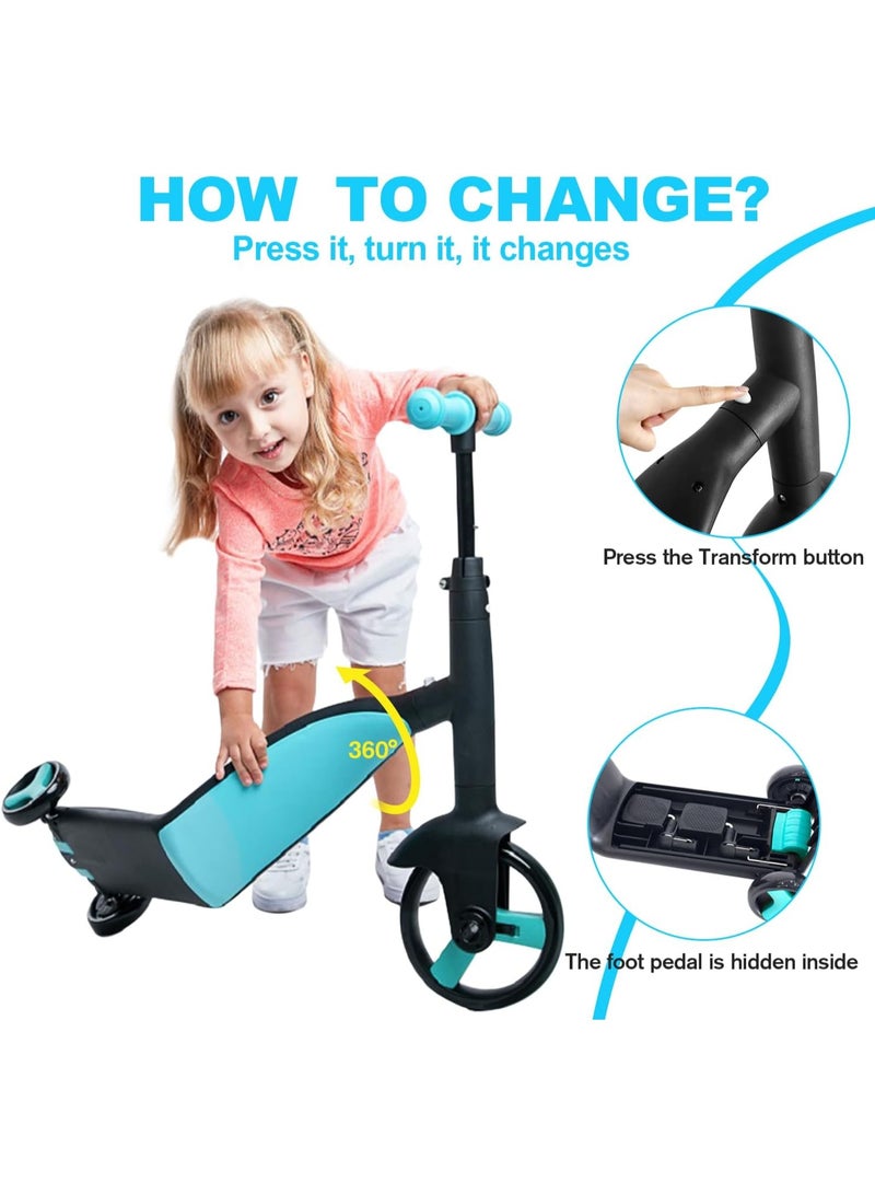 3-in-1 Kids Ride – Convertible Scooter, Tricycle & Balance Bike for Ages 2–6 | Red | Fun, Safe & Adjustable 3-Wheel Design