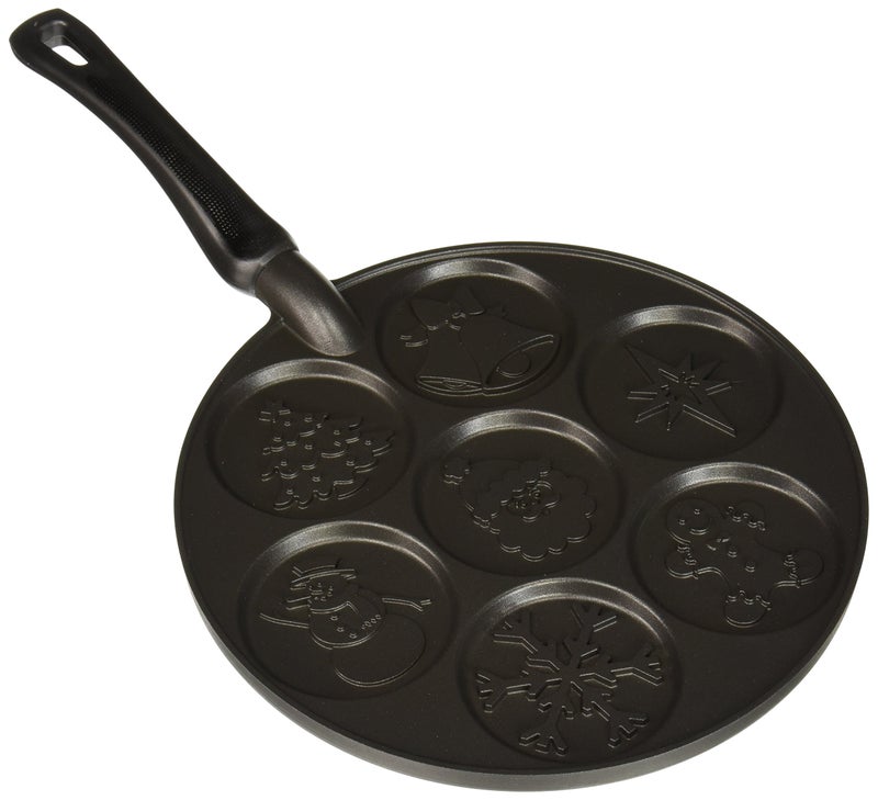 NORDIC WARE Nordic Ware Holiday Pancake Pan Black 06 cup 