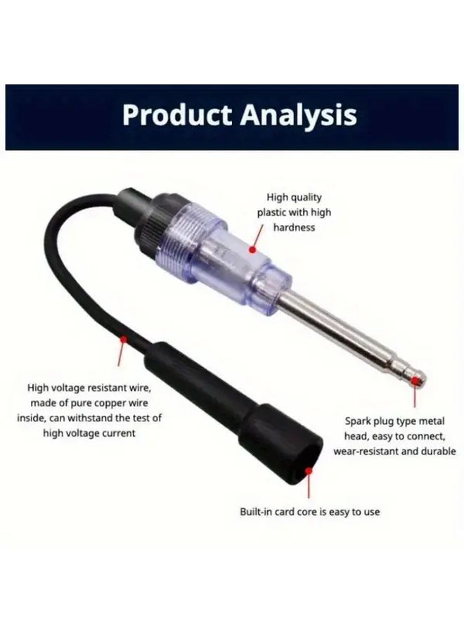 Black White Universal 12V Car Ignition Tester System With Adjustable Delay Timer - Image 2