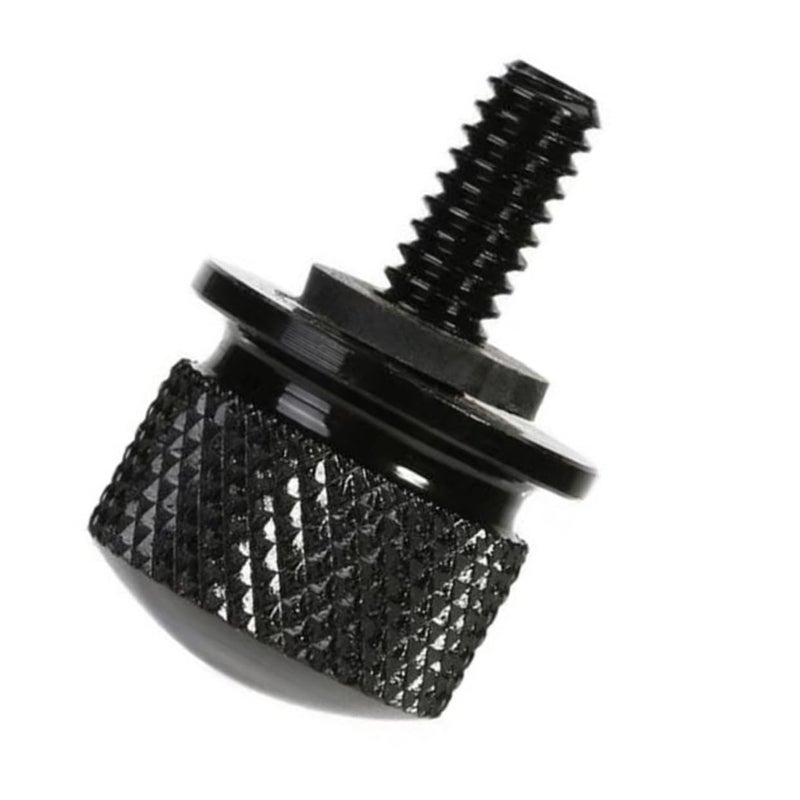 Black Knurled Aluminum Seat Bolt Stainless Steel Screws For Upholstery Medium Size - Image 1