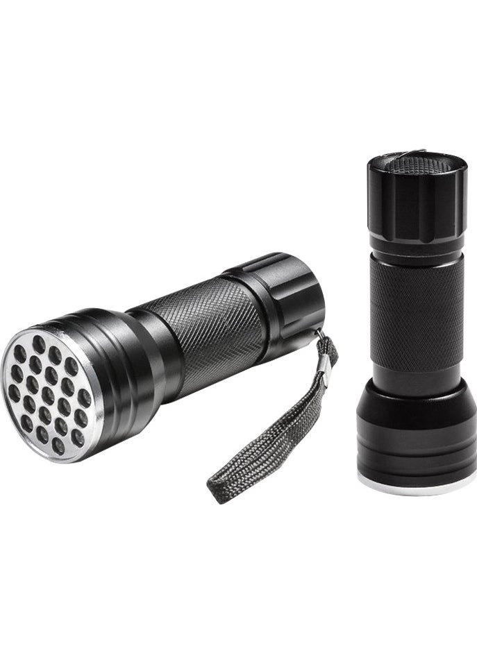 BYR Powermaster PM-6351 UV Ray 21 LEDs 10 cm Metal Case Battery Operated Flashlight [ tek]  - Image 2