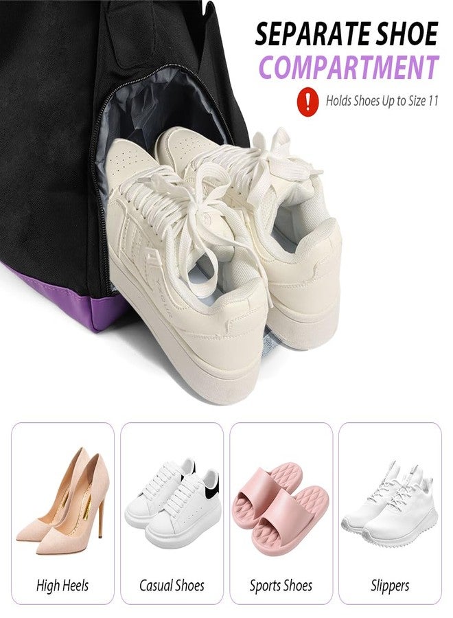 PALAY® Women Gym Bag with Shoe Compartment for Men & Women Weekend Travel Overnight Bags Personal Item Duffle Carry On Bag with Wet Pocket - Image 3