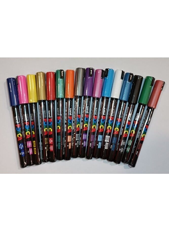 Uni-posca مجموعة Pc-1mr من 16 