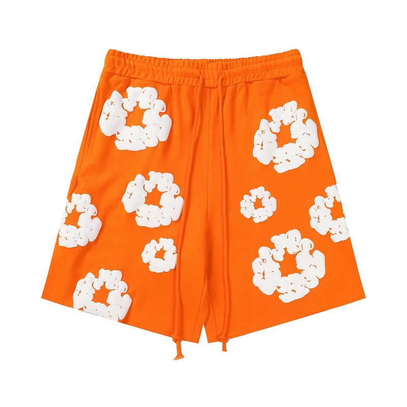American High Street Kanye Kapok All-Over Printed Casual Pants Floral Foam Printed Loose Shorts For Men And Women Couples - Image 1