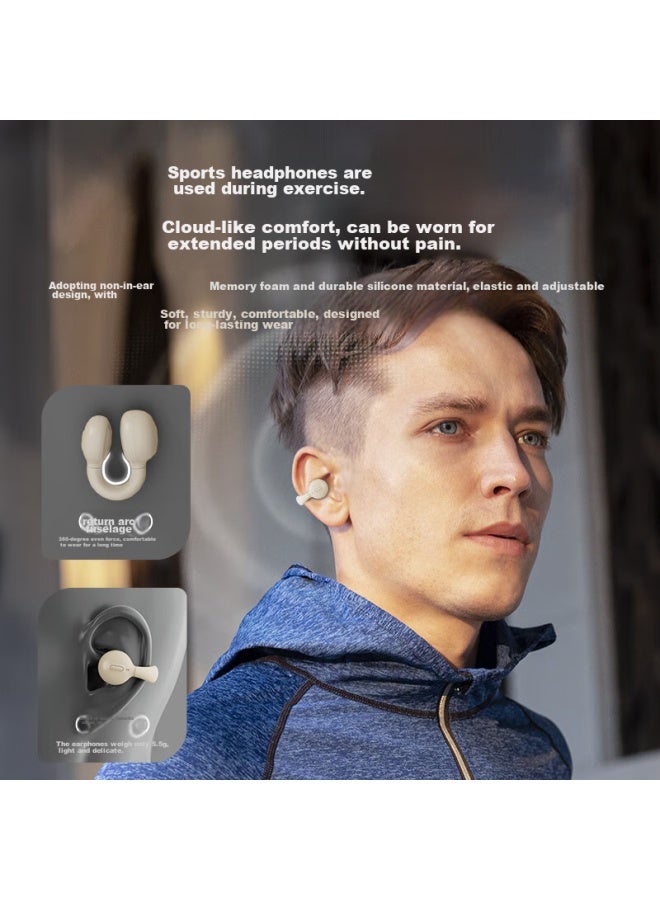 Oksj Bluetooth Headphones, Bone Conduction Concept Ear Clip-style Wireless Sports Open Non-in Noise-cancelling, Mini Sports Running Cycling Calling - Image 5