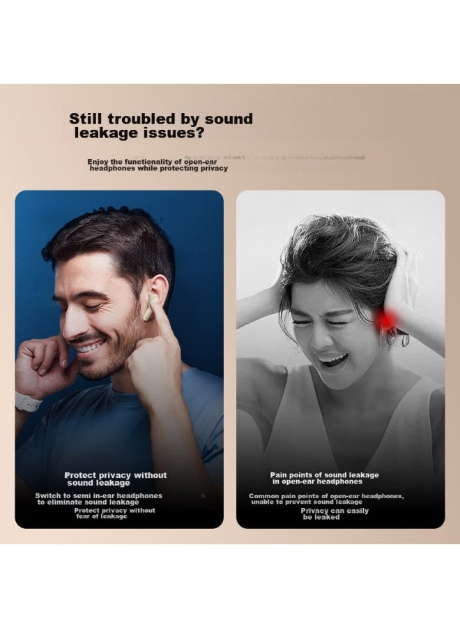 Oksj Bluetooth Headphones, Bone Conduction Concept Ear Clip-style Wireless Sports Open Non-in Noise-cancelling, Mini Sports Running Cycling Calling - Image 4