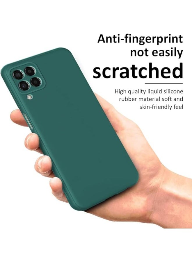 Case for Samsung Galaxy M33 Cover Black Slim Fit Soft Back TPU Cover Flexible Silicone Cover Matte for Samsung Galaxy M33 Green - Image 3