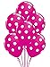 Qualatex Big Polka Dots WhiteWild Berry Biodegradable Latex Balloons 11Inches 12Units - Image 3