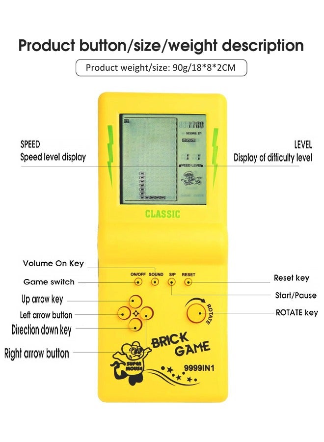 KASTWAVE 3.5 Inch Large Screen Retro Brick Game Console, Include 23 Classic Games, Each Game Can Be Set With Different Modes and Difficulty, Lightweight Handheld Game Console, More Convenient To Carry - Image 5