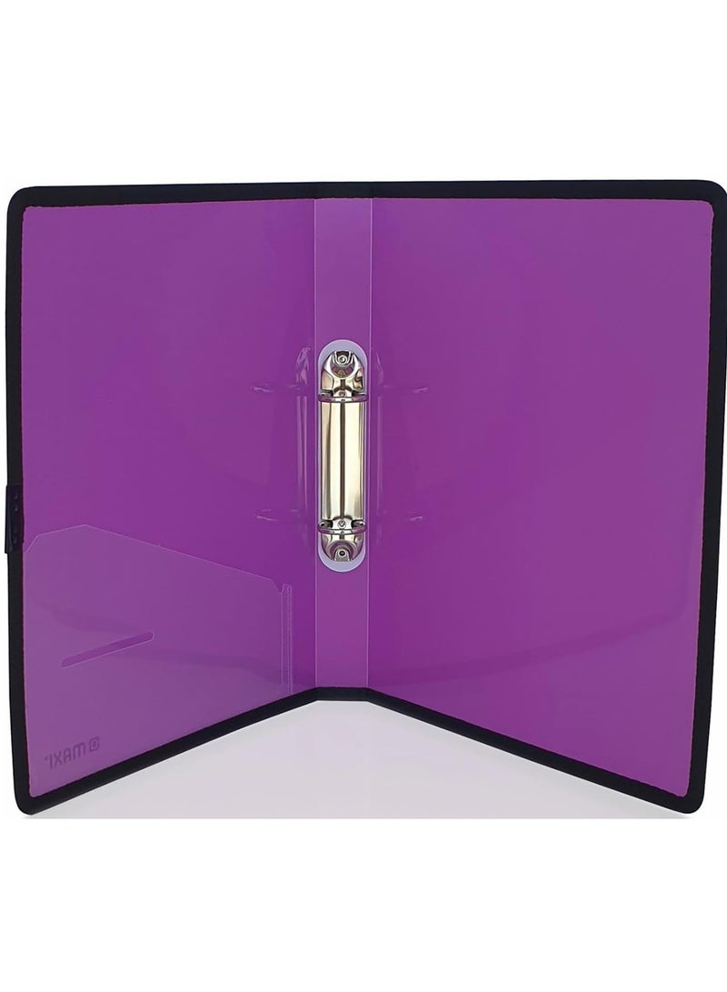 Maxi 3-Piece A4 Size Two Ring Binder Purple  - Image 3