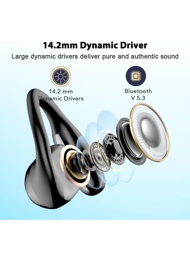 GUDOO Open Ear Headphones Bluetooth 5.49 Earphones Air Conduction True Wireless Earphones, Ultra-Light Sport Earbuds with Earhooks for Running, Workout, Compatible with iPhone and Android  - Image 5