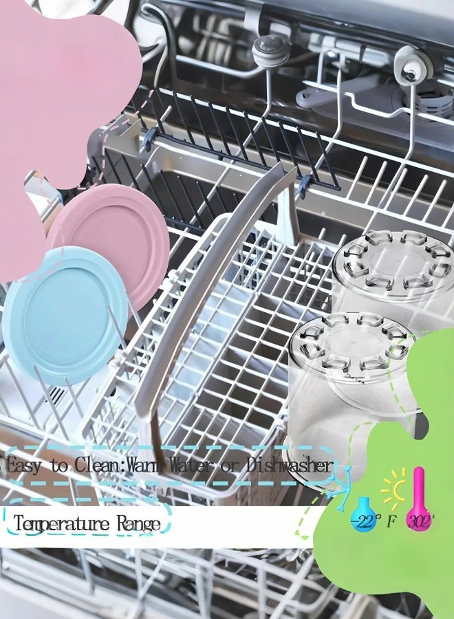 Jourvent 4-Pack Ice Cream Pints with Lids, Compatible with Ninja CREAMI NC300 & NC299AMZ Series, BPA-Free Freezer Containers with Metal Scoop & 4 Spoons for Homemade Sorbet & Milkshakes - Image 4