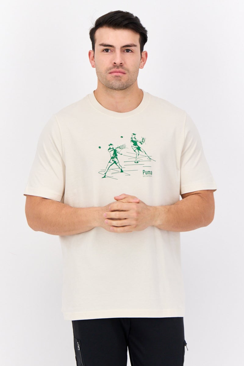 PUMA Men Sportswear Fit Short Sleeve Training T-Shirt, Beige - Image 1