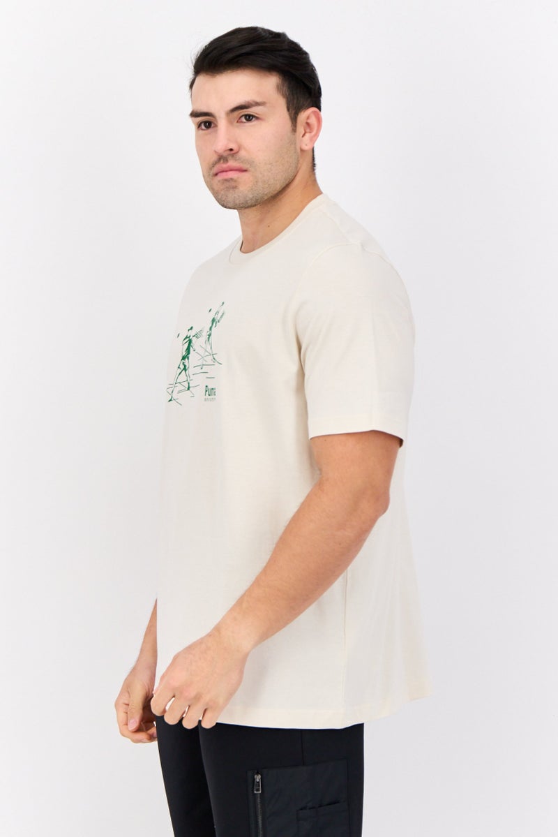 PUMA Men Sportswear Fit Short Sleeve Training T-Shirt, Beige - Image 4