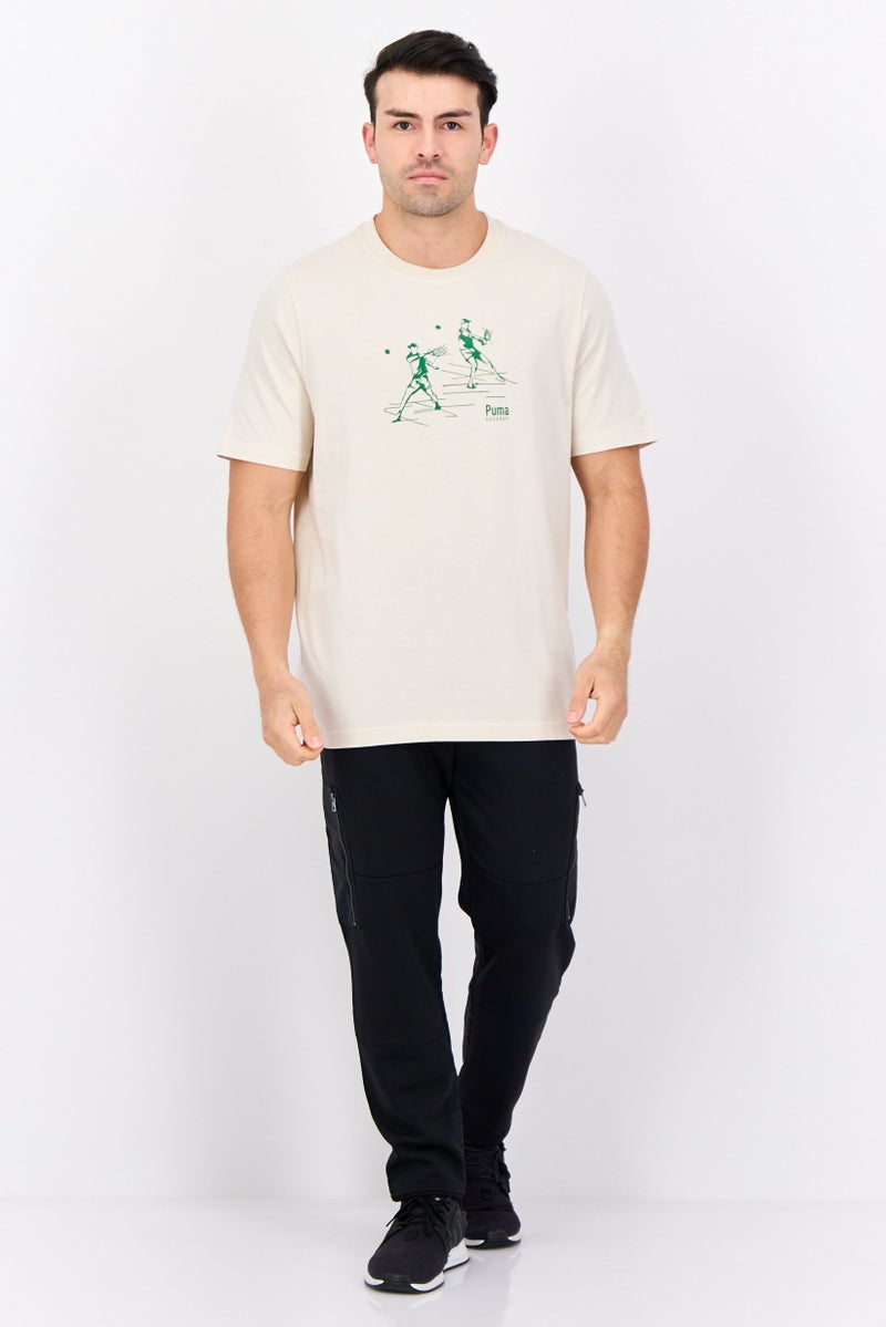 PUMA Men Sportswear Fit Short Sleeve Training T-Shirt, Beige - Image 3