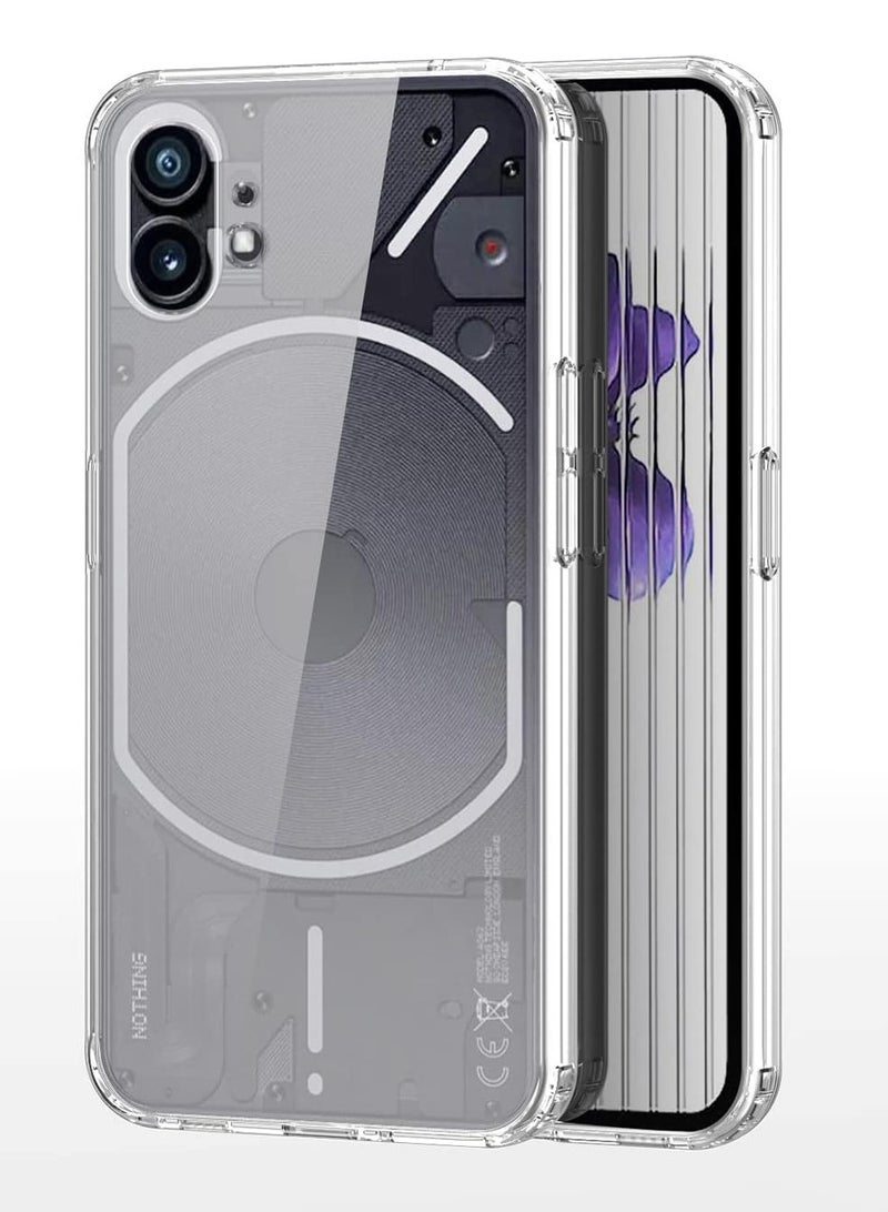 فيسوس لا شيء هاتف 1 CLASE CASE 2022 ، غطاء رفيع ناعم شفاف TPU مرنة الخلفية الصلب PC PUMPER الزوايا المعززة - Image 1