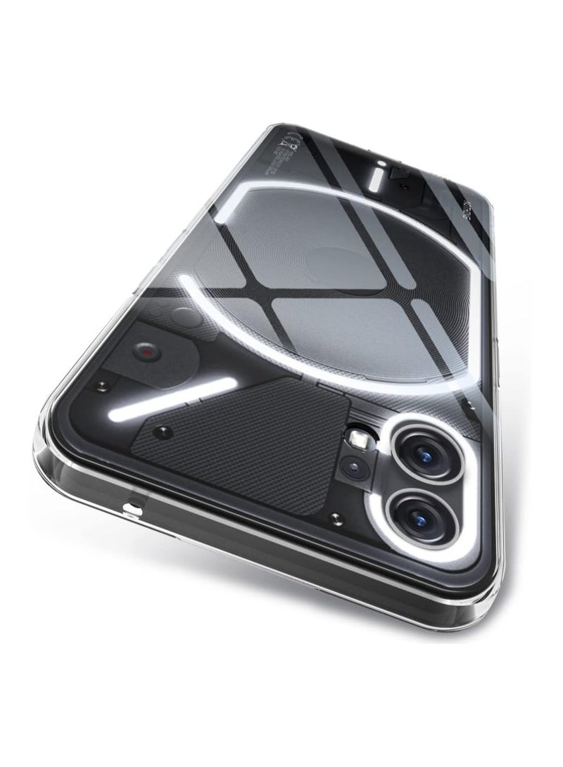 فيسوس لا شيء هاتف 1 CLASE CASE 2022 ، غطاء رفيع ناعم شفاف TPU مرنة الخلفية الصلب PC PUMPER الزوايا المعززة - Image 2