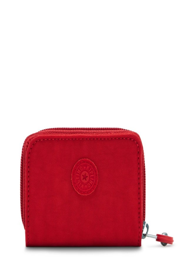KIPLING KIPLING محفظة كيبلينج النسائية، صغيرة الحجم وعملية، مصنوعة من النايلون، لحفظ بطاقات السفر، لون الكرز، 3 بوصات طول × 4.125 بوصة ارتفاع × 1 بوصة عمق (مقاس أمريكي واحد). - Image 1