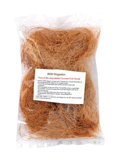 BSD Organics Natural Bio Degradable Coconut Coir Scrub Nariyal Scrub Thengai Naar For Dishes General Cleaning Bathing And More 200 Grams 
