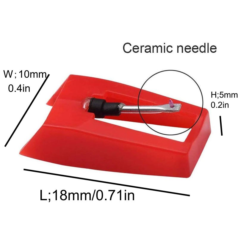 Ywhomal 4 Pack Ruby Record Player Needle Turntable Stylus - Image 2