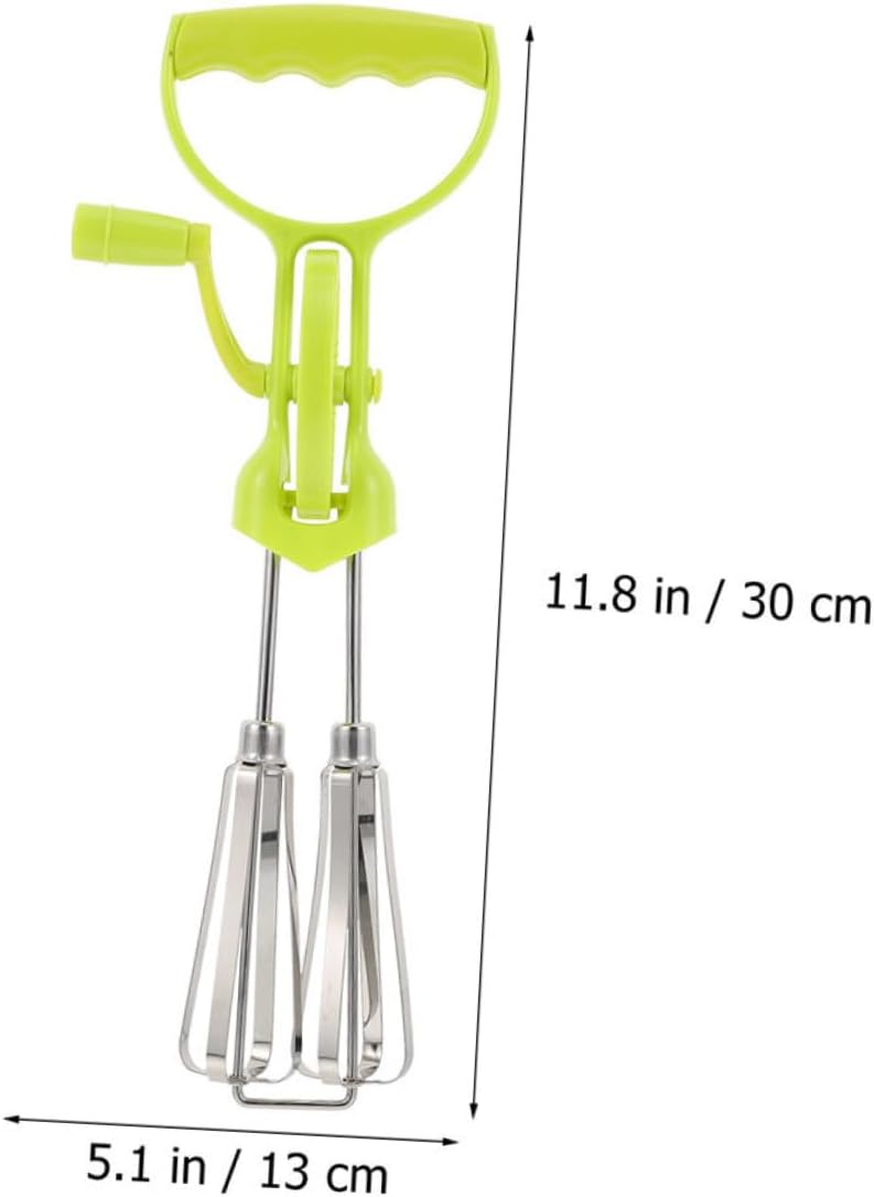 FUNOMOCYA Hand Crank Stainless Steel Egg Beater Plastic Handle Multi-functional Manual Mixer for Effortless Egg Blending and Cooking The Kitchen - Image 1