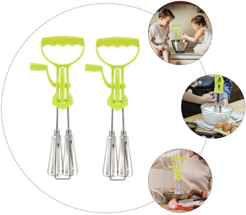 FUNOMOCYA Hand Crank Stainless Steel Egg Beater Plastic Handle Multi-functional Manual Mixer for Effortless Egg Blending and Cooking The Kitchen - Image 4