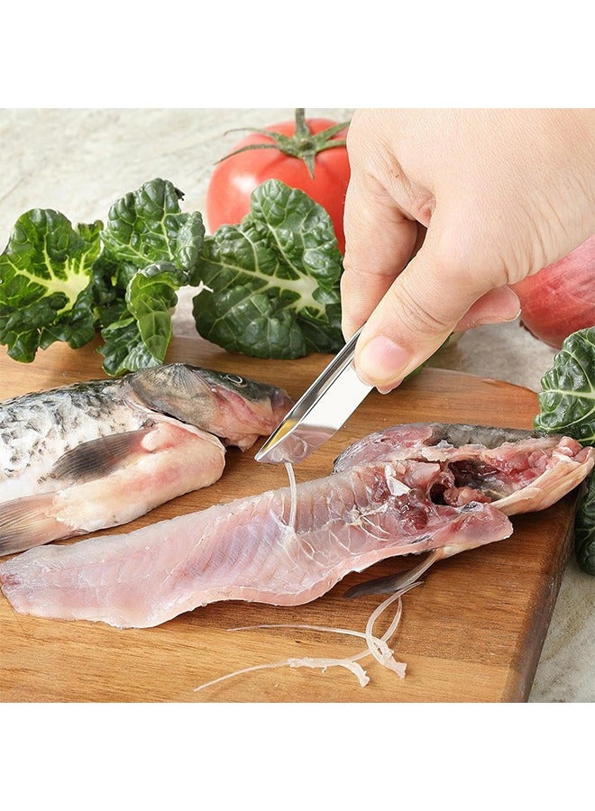 2 Pieces Fish Bone Tweezers Set Includes Stainless Steel Tongs Tweezers Fish Scale Scraper Removers Flat And Slant Tweezers Pliers For Chef Cooking Utensils, Sea Food, Beauty Tools - Image 4