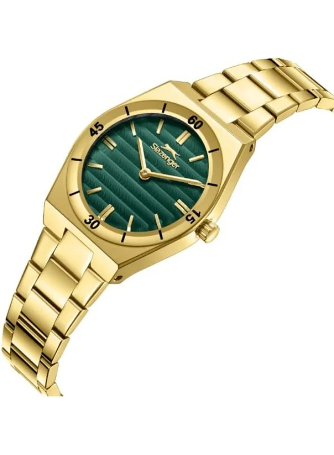 سلازنجر Slazenger Women's Watch, Analog Display and Metal Strap - SL.9.2470.3.04, Gold