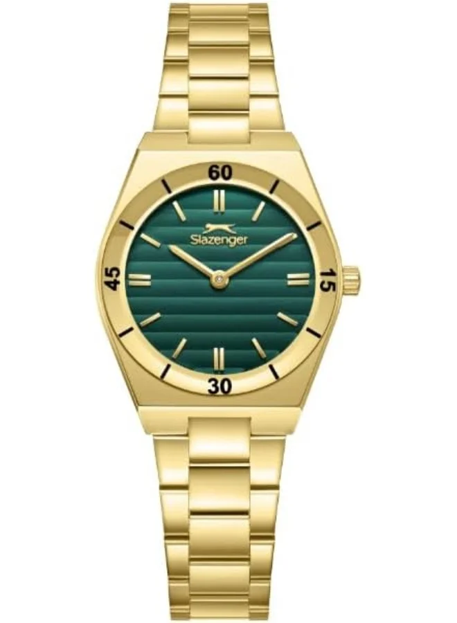 سلازنجر Slazenger Women's Watch, Analog Display and Metal Strap - SL.9.2470.3.04, Gold